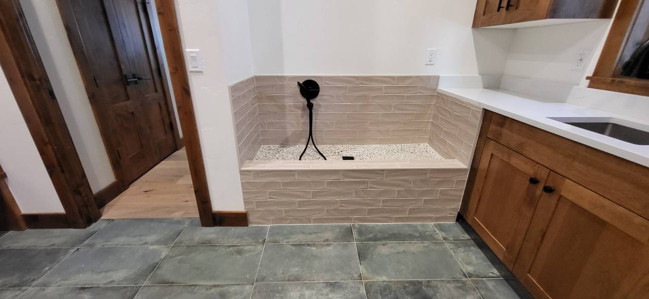 Custom dog wash station